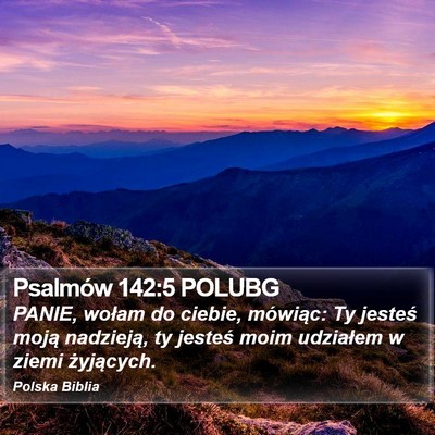 Psalmów 142:5 POLUBG Bible Verse Image
