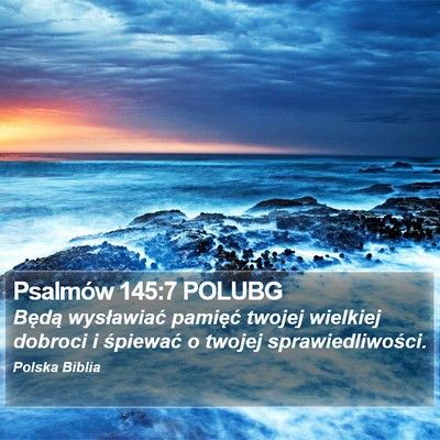 Psalmów 145:7 POLUBG Bible Verse Image