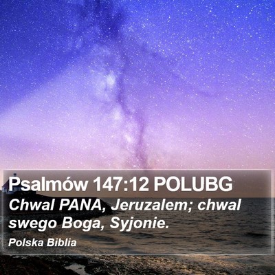Psalmów 147:12 POLUBG Bible Verse Image