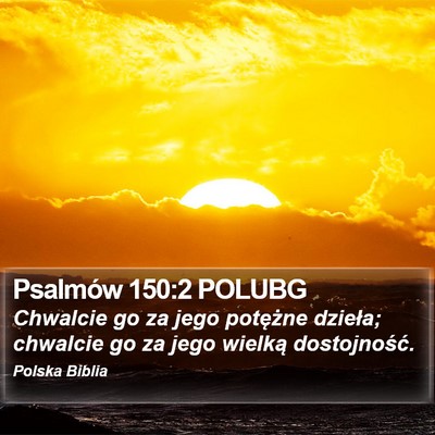 Psalmów 150:2 POLUBG Bible Verse Image