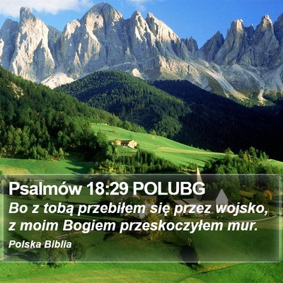 Psalmów 18:29 POLUBG Bible Verse Image