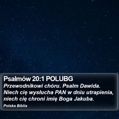 Psalmów 20:1 POLUBG Bible Verse Image