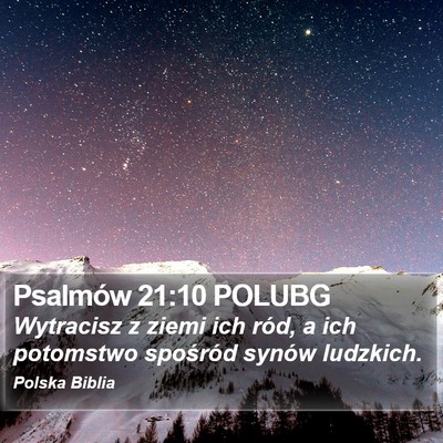 Psalmów 21:10 POLUBG Bible Verse Image