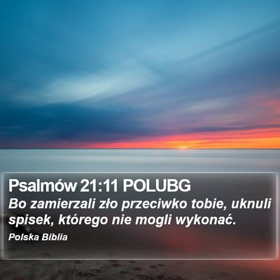 Psalmów 21:11 POLUBG Bible Verse Image