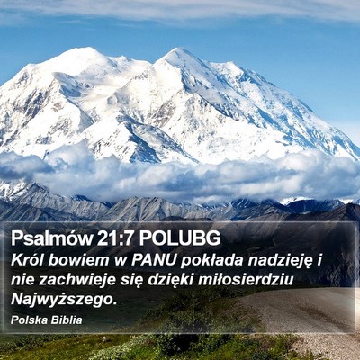 Psalmów 21:7 POLUBG Bible Verse Image