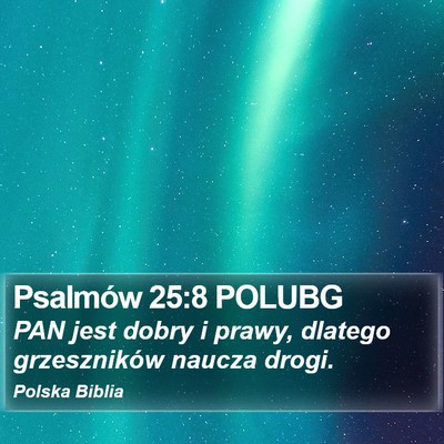 Psalmów 25:8 POLUBG Bible Verse Image