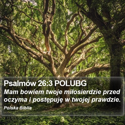 Psalmów 26:3 POLUBG Bible Verse Image
