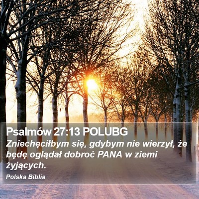 Psalmów 27:13 POLUBG Bible Verse Image
