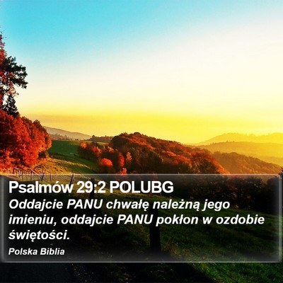 Psalmów 29:2 POLUBG Bible Verse Image