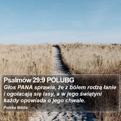 Psalmów 29:9 POLUBG Bible Verse Image