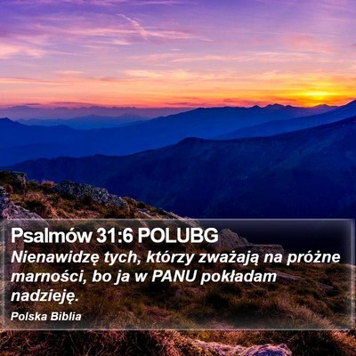 Psalmów 31:6 POLUBG Bible Verse Image