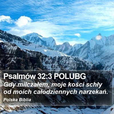 Psalmów 32:3 POLUBG Bible Verse Image