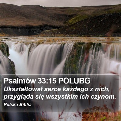 Psalmów 33:15 POLUBG Bible Verse Image