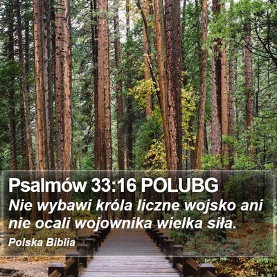 Psalmów 33:16 POLUBG Bible Verse Image
