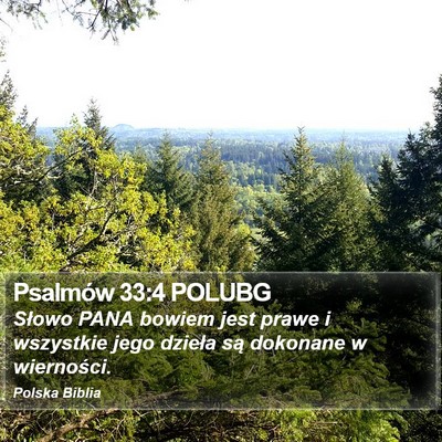 Psalmów 33:4 POLUBG Bible Verse Image
