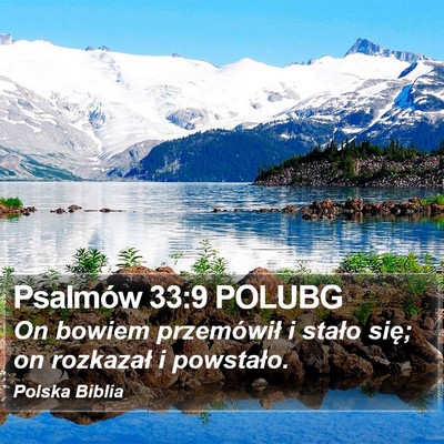 Psalmów 33:9 POLUBG Bible Verse Image