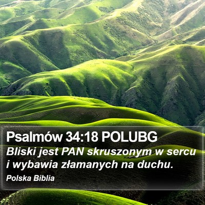Psalmów 34:18 POLUBG Bible Verse Image