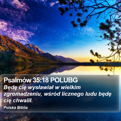 Psalmów 35:18 POLUBG Bible Verse Image