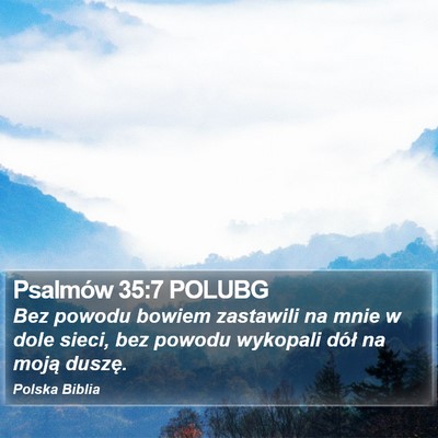 Psalmów 35:7 POLUBG Bible Verse Image