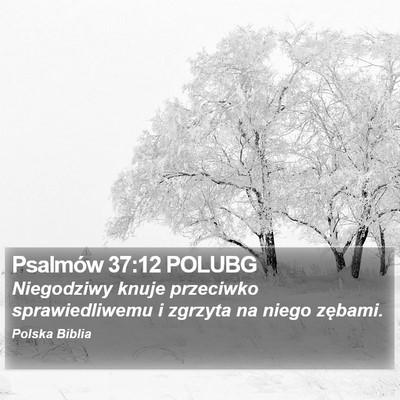 Psalmów 37:12 POLUBG Bible Verse Image