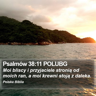 Psalmów 38:11 POLUBG Bible Verse Image