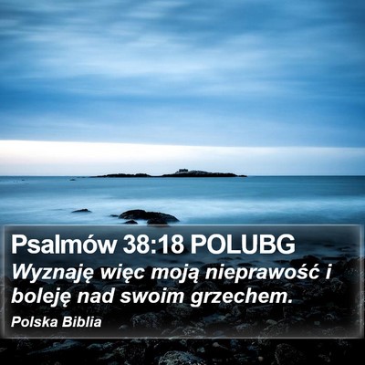 Psalmów 38:18 POLUBG Bible Verse Image
