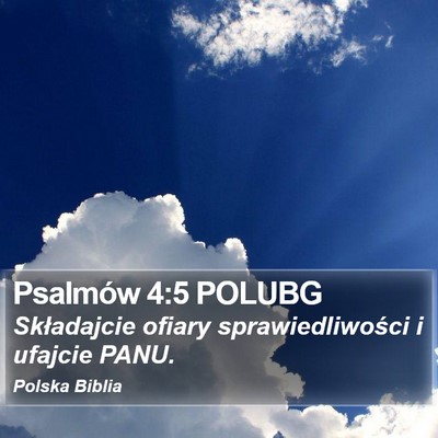 Psalmów 4:5 POLUBG Bible Verse Image