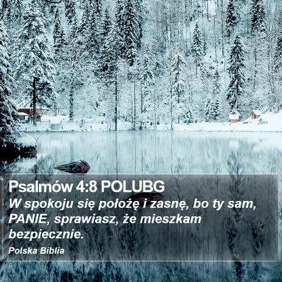Psalmów 4:8 POLUBG Bible Verse Image