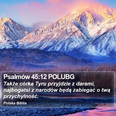 Psalmów 45:12 POLUBG Bible Verse Image