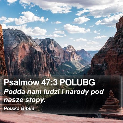 Psalmów 47:3 POLUBG Bible Verse Image