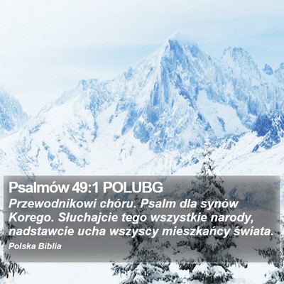 Psalmów 49:1 POLUBG Bible Verse Image
