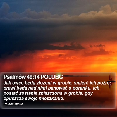 Psalmów 49:14 POLUBG Bible Verse Image