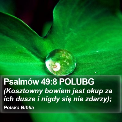 Psalmów 49:8 POLUBG Bible Verse Image