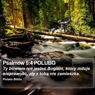 Psalmów 5:4 POLUBG Bible Verse Image