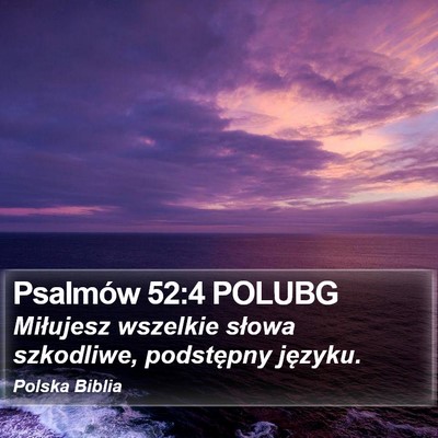 Psalmów 52:4 POLUBG Bible Verse Image