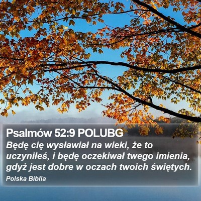 Psalmów 52:9 POLUBG Bible Verse Image