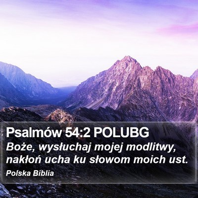 Psalmów 54:2 POLUBG Bible Verse Image