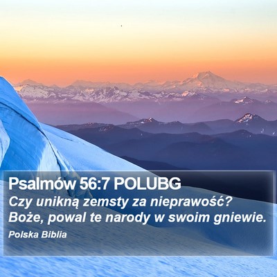 Psalmów 56:7 POLUBG Bible Verse Image