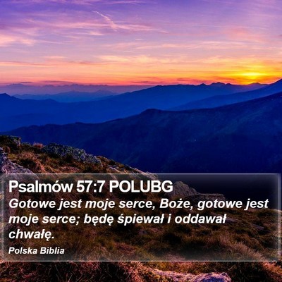 Psalmów 57:7 POLUBG Bible Verse Image