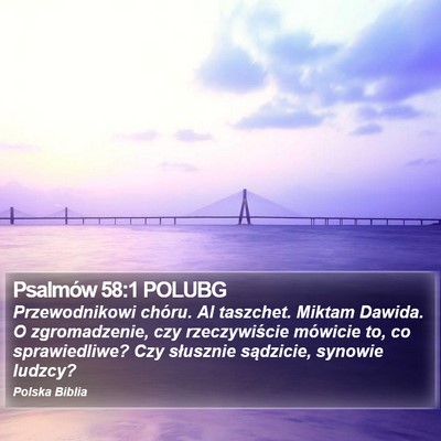Psalmów 58:1 POLUBG Bible Verse Image