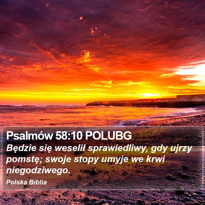 Psalmów 58:10 POLUBG Bible Verse Image