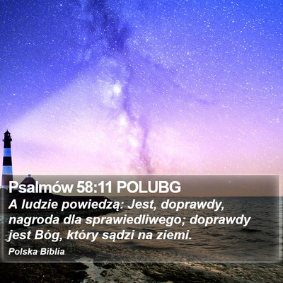 Psalmów 58:11 POLUBG Bible Verse Image
