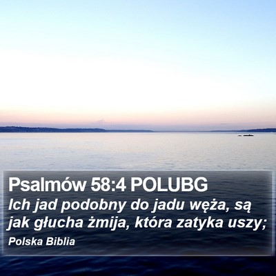 Psalmów 58:4 POLUBG Bible Verse Image