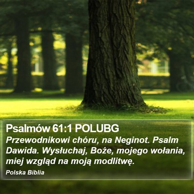 Psalmów 61:1 POLUBG Bible Verse Image