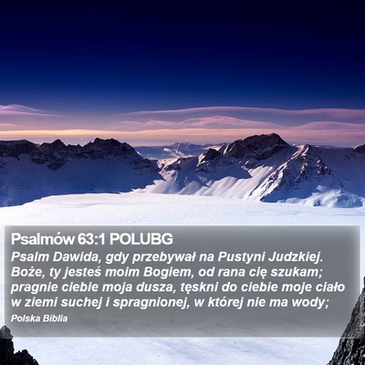 Psalmów 63:1 POLUBG Bible Verse Image