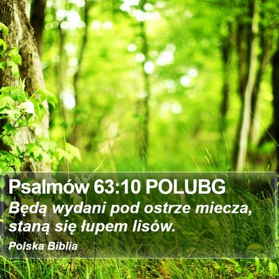 Psalmów 63:10 POLUBG Bible Verse Image