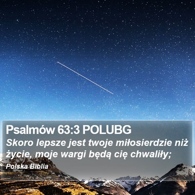 Psalmów 63:3 POLUBG Bible Verse Image