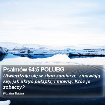 Psalmów 64:5 POLUBG Bible Verse Image
