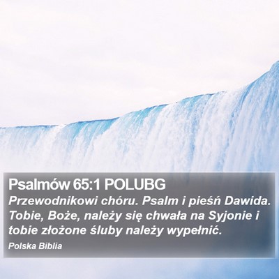 Psalmów 65:1 POLUBG Bible Verse Image
