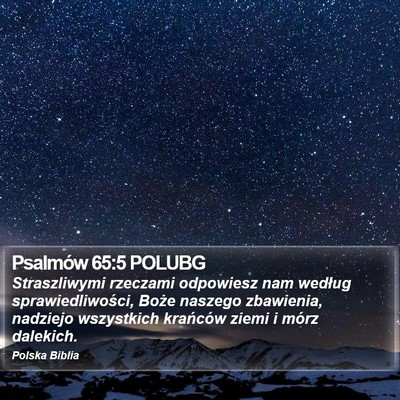 Psalmów 65:5 POLUBG Bible Verse Image